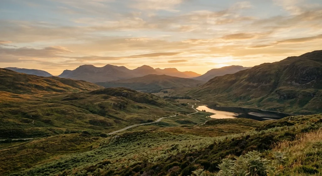 Evening light over the hills